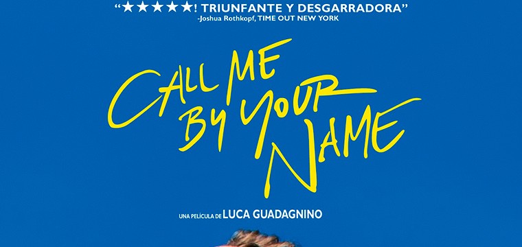 Póster del drama romántico Call Me By Your Name